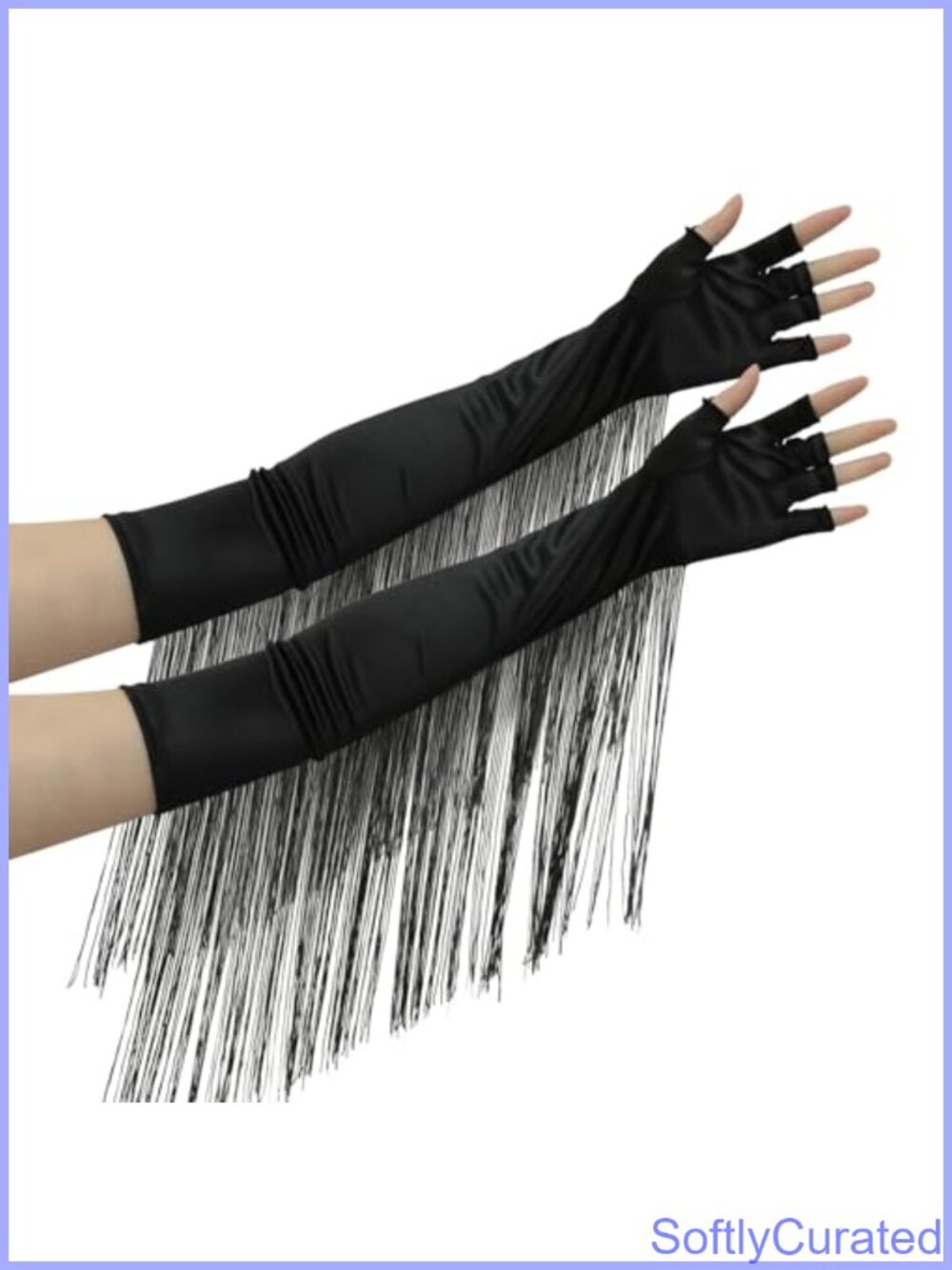 Punk Style Fringe Long Fingerless Gloves Costume Party Opera Performance